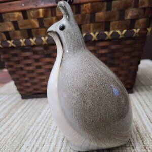 Vintage Mid-Century Modern Howard Pierce Marked Ceramic Quail Bird Figure